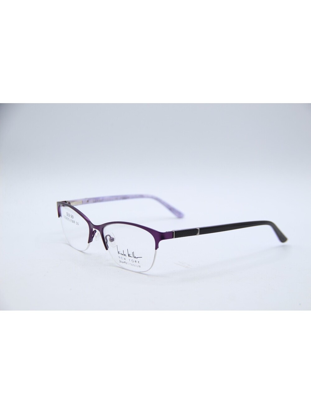 Nicole Miller New York Gardiner C03 Eggplant Authentic Eyeglasses 55-17 !!